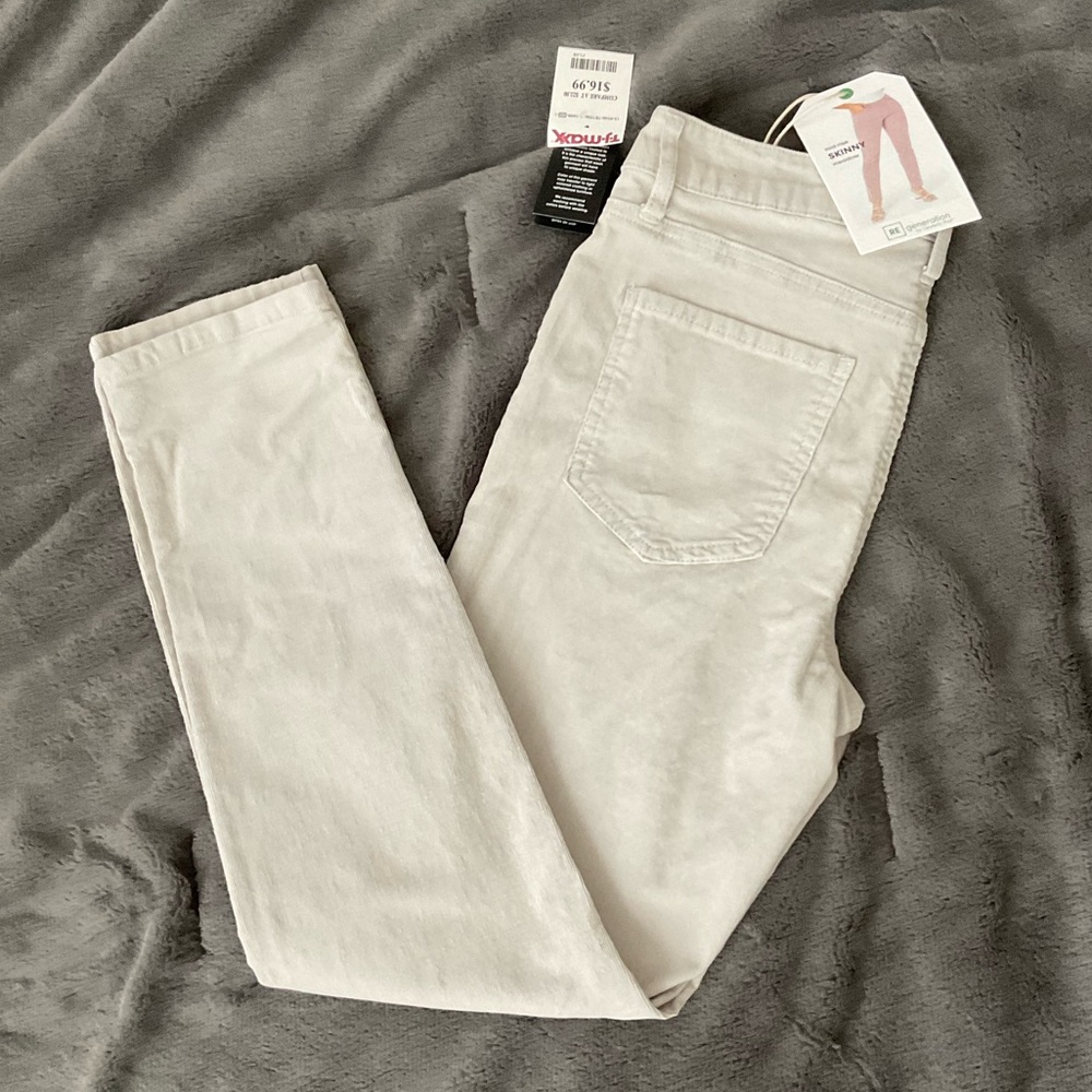 Corduroy Mid Rise Skinny Jeans